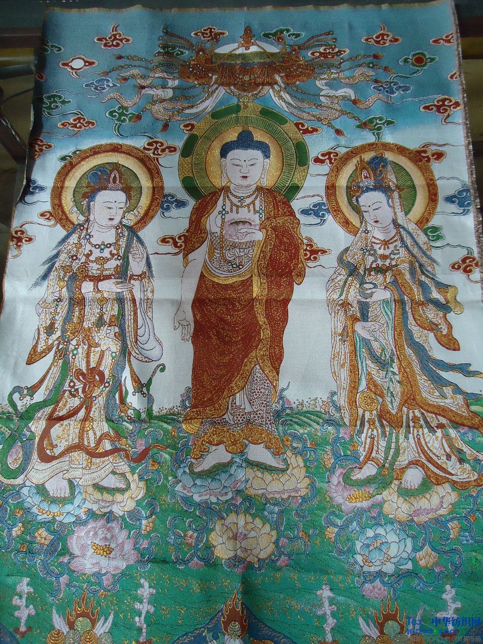 棉织画 西方三圣 规格幅 用途工艺装饰挂画 成份涤棉