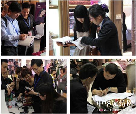众加盟商在收银台前直接打款,意向客户现场签约 居梦莱家纺2012秋冬订货会惊艳谢幕