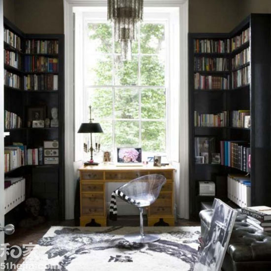 浪漫书房巧色搭配完美空间