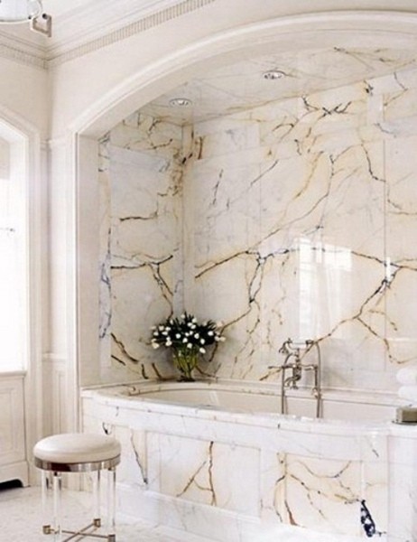 奢华大理石天然石材浴室设计(3)