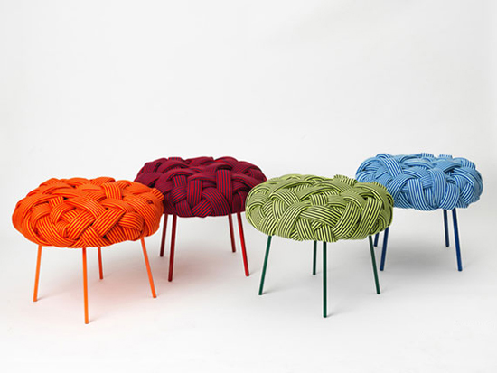 彩色编织椅