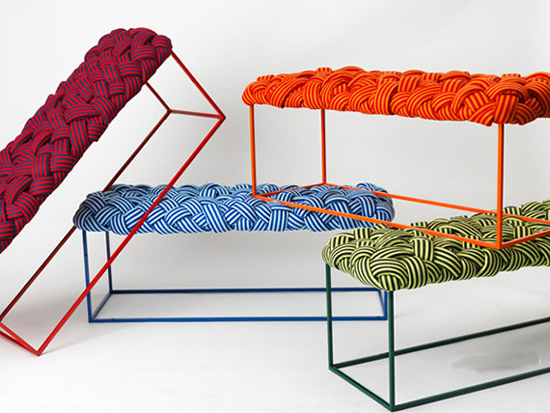 彩色编织椅