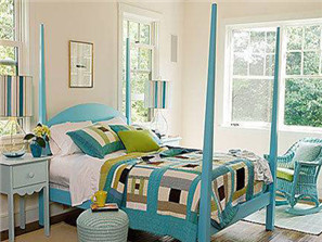 5款木床推荐 缤纷色彩让卧室不平凡