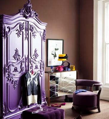巧用紫色布艺家纺品装扮典雅的居室