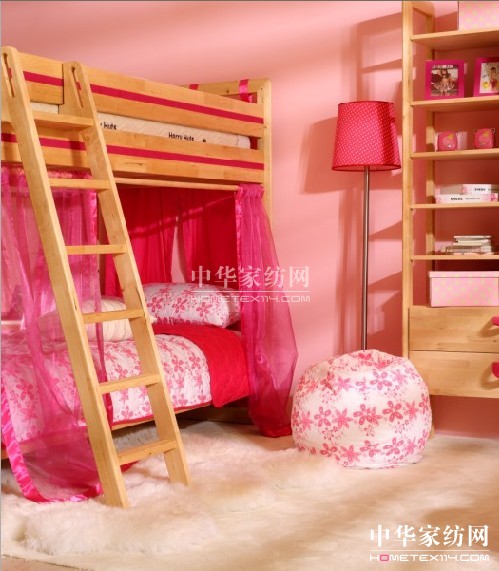 甜蜜的粉红色家具 打造梦幻童年公主梦
